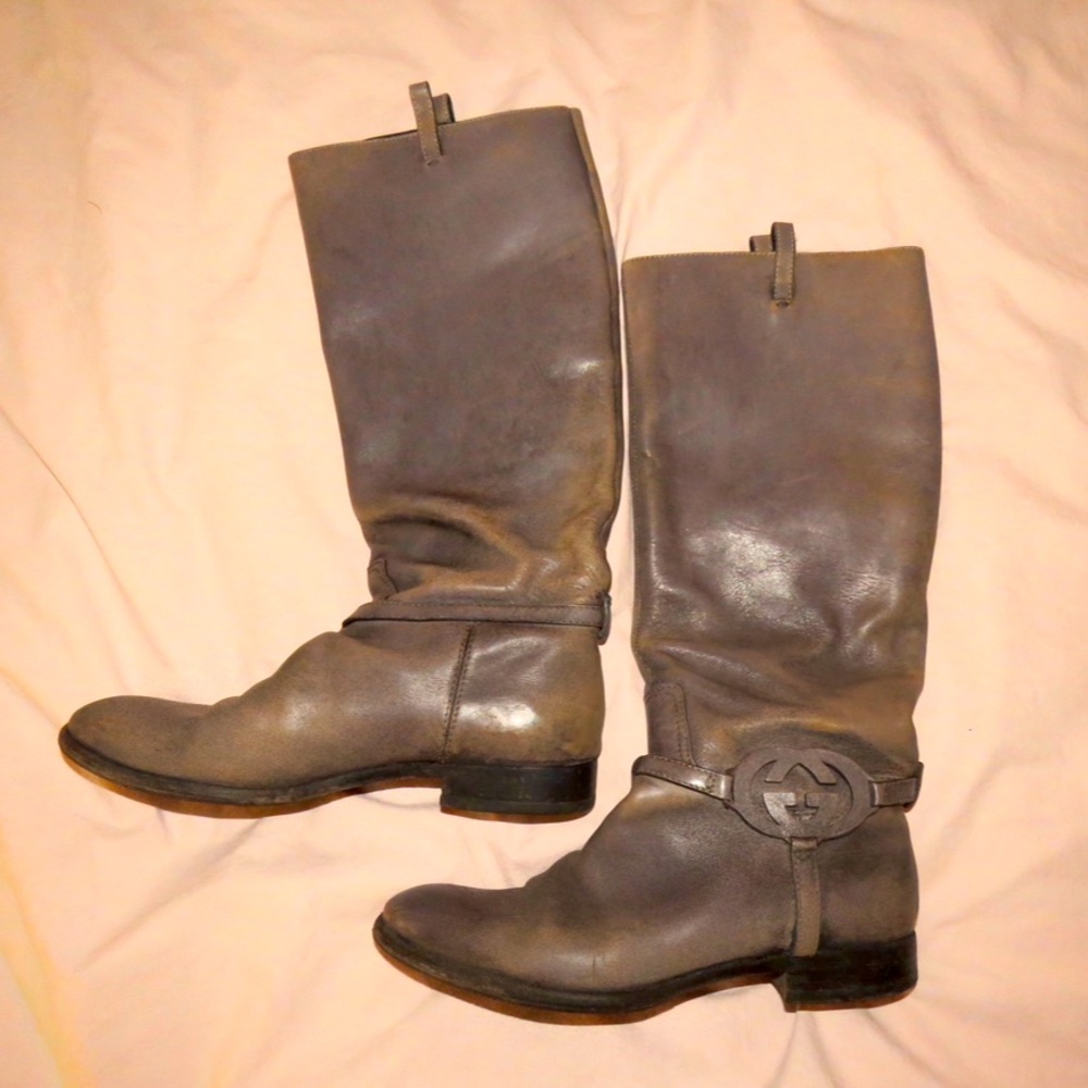 Gucci brown riding boots